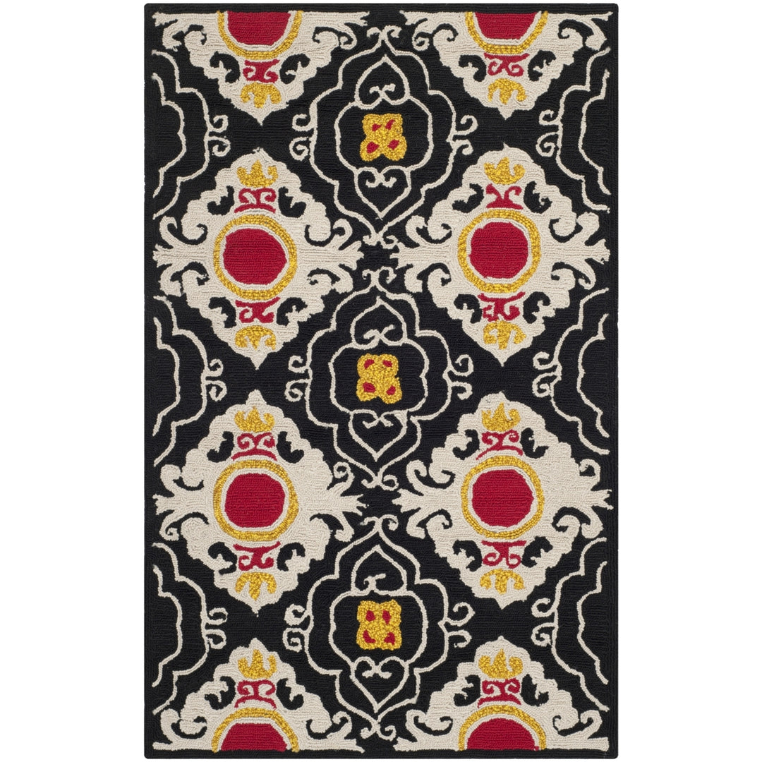 SAFAVIEH Four Seasons FRS417A Black / Ivory Rug Image 10