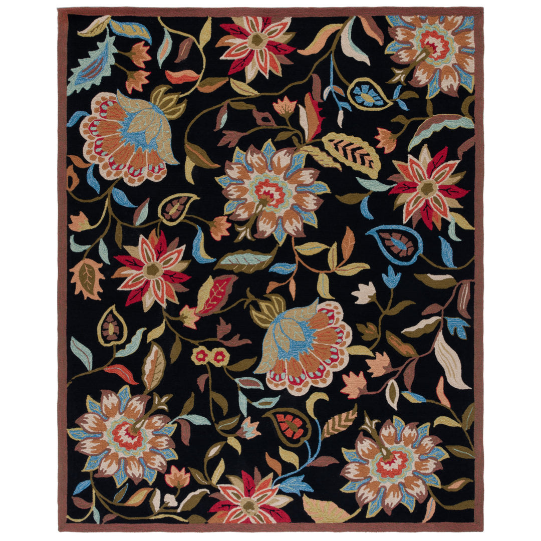 SAFAVIEH Four Seasons FRS435B Black / Purple Rug Image 1