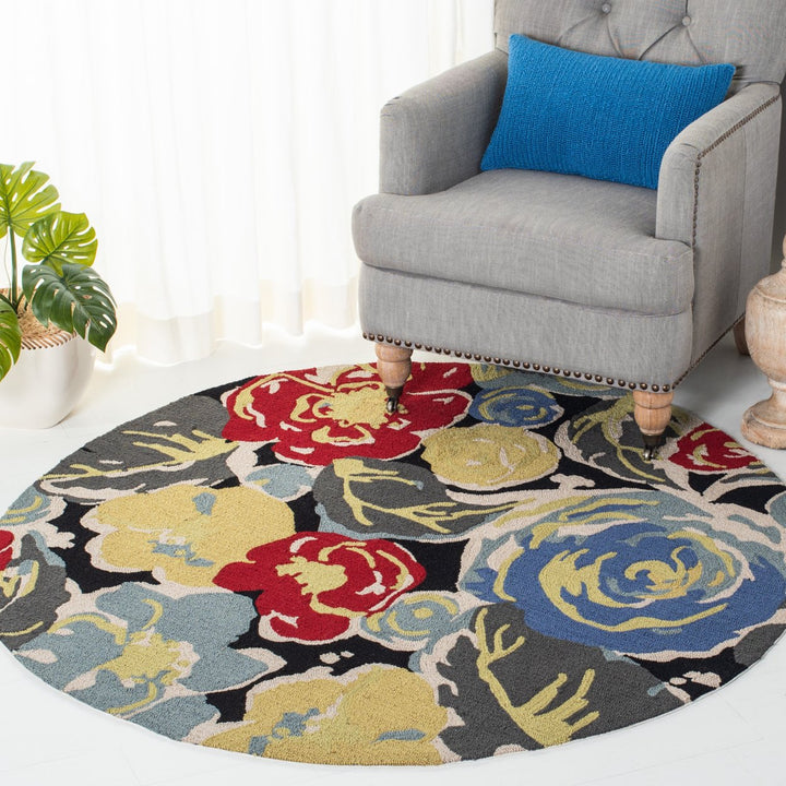 SAFAVIEH Four Seasons FRS437A Black / Multi Rug Image 2