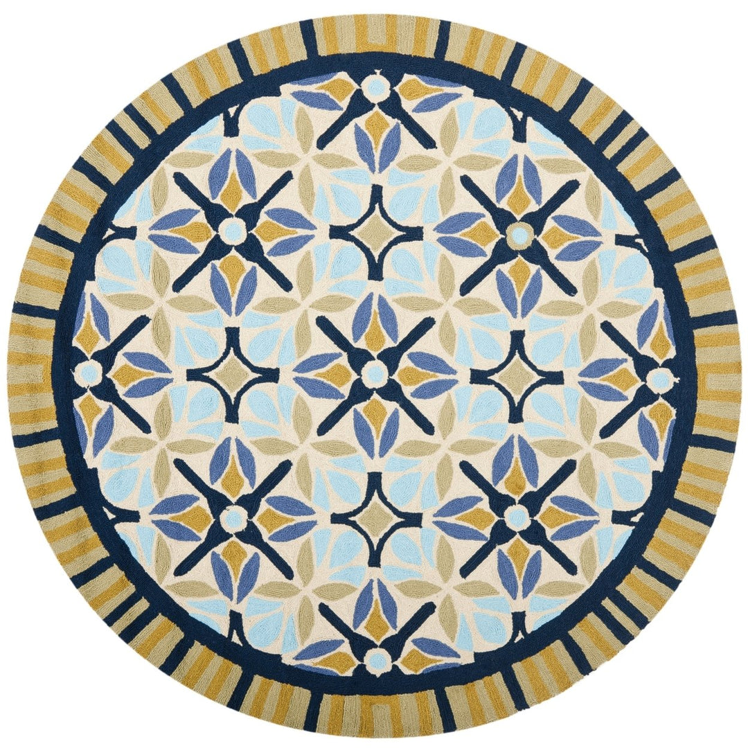 SAFAVIEH Four Seasons FRS449A Tan / Blue Rug Image 4