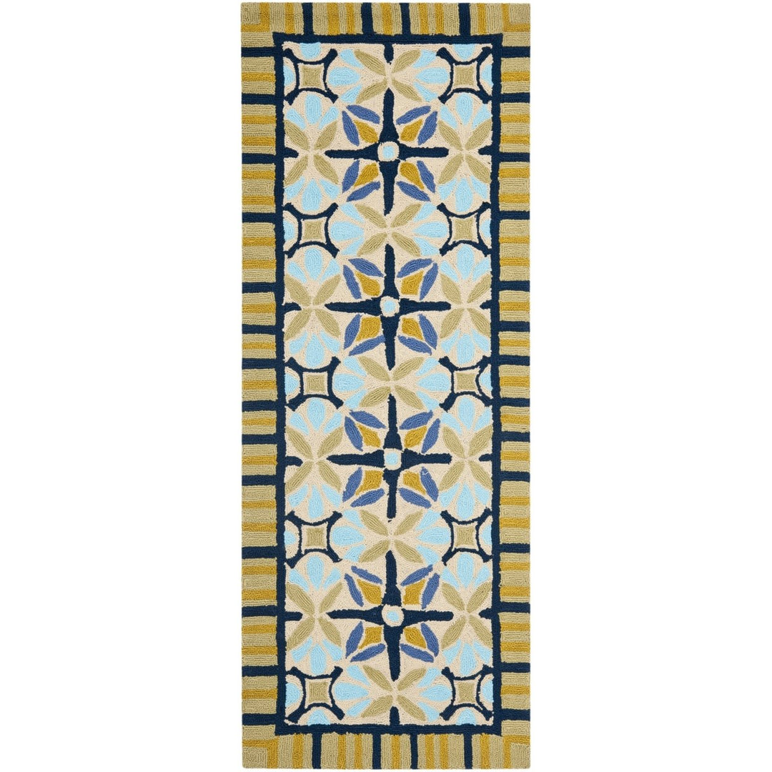 SAFAVIEH Four Seasons FRS449A Tan / Blue Rug Image 5