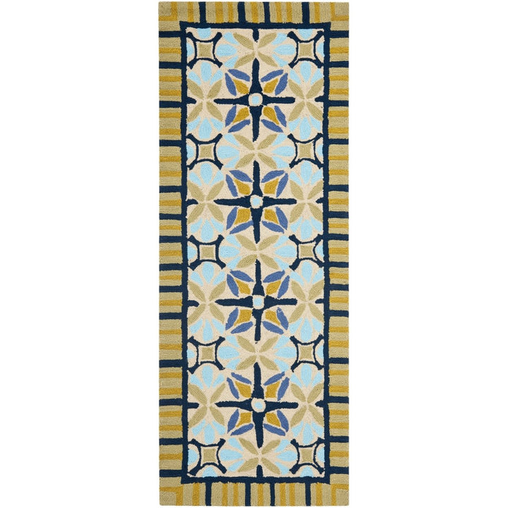 SAFAVIEH Four Seasons FRS449A Tan / Blue Rug Image 5