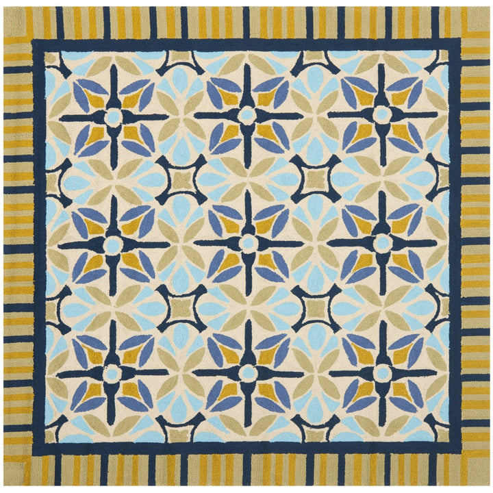 SAFAVIEH Four Seasons FRS449A Tan / Blue Rug Image 6