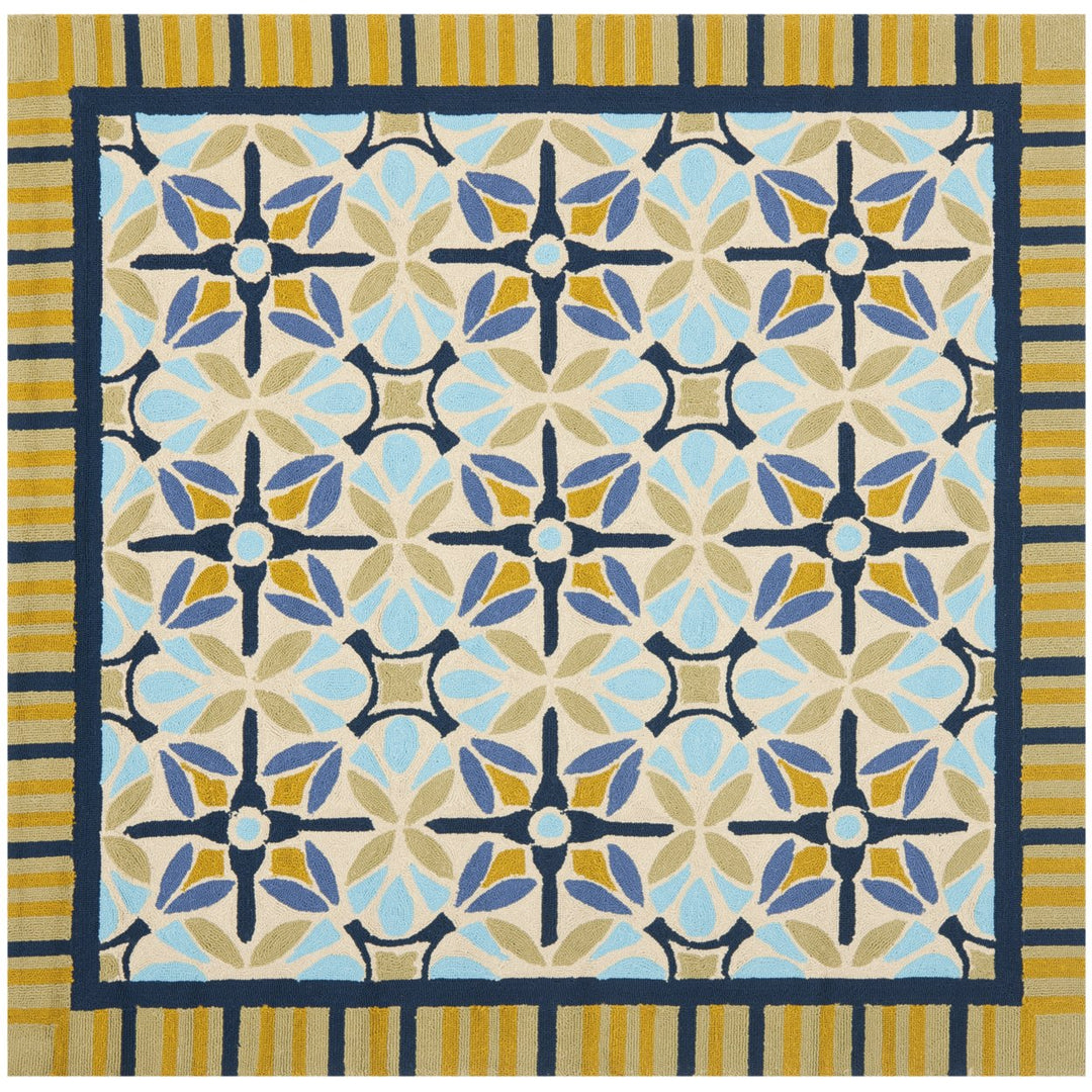 SAFAVIEH Four Seasons FRS449A Tan / Blue Rug Image 1