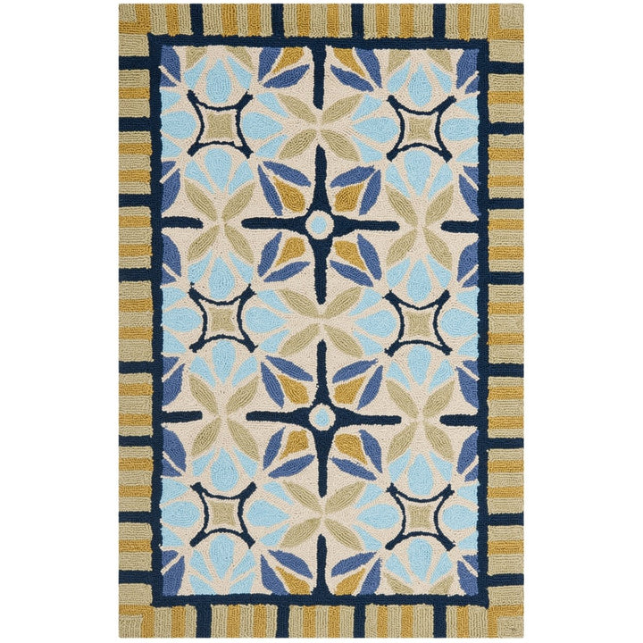 SAFAVIEH Four Seasons FRS449A Tan / Blue Rug Image 10