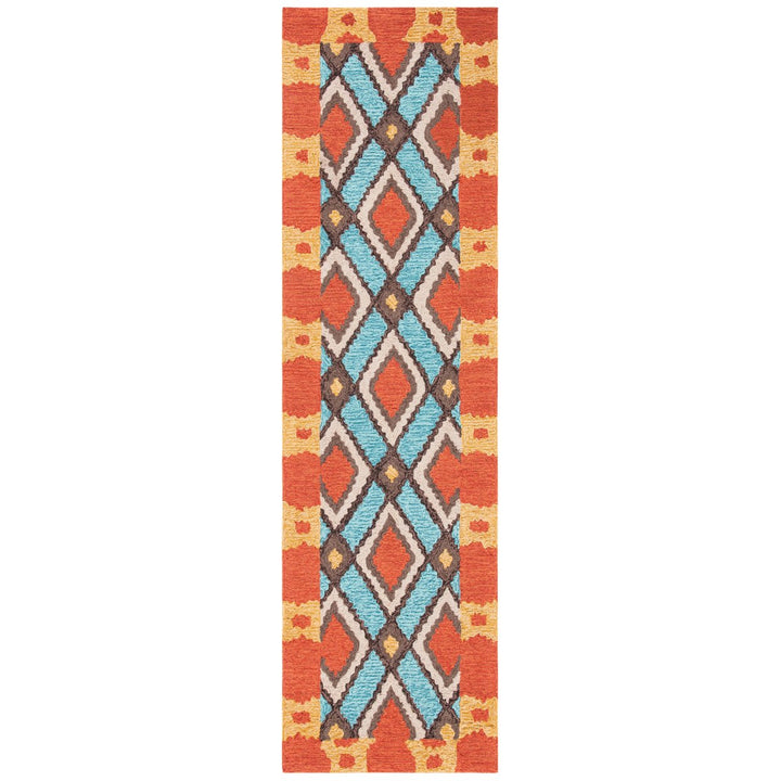 SAFAVIEH Four Seasons FRS455L Light Blue / Red Rug Image 5