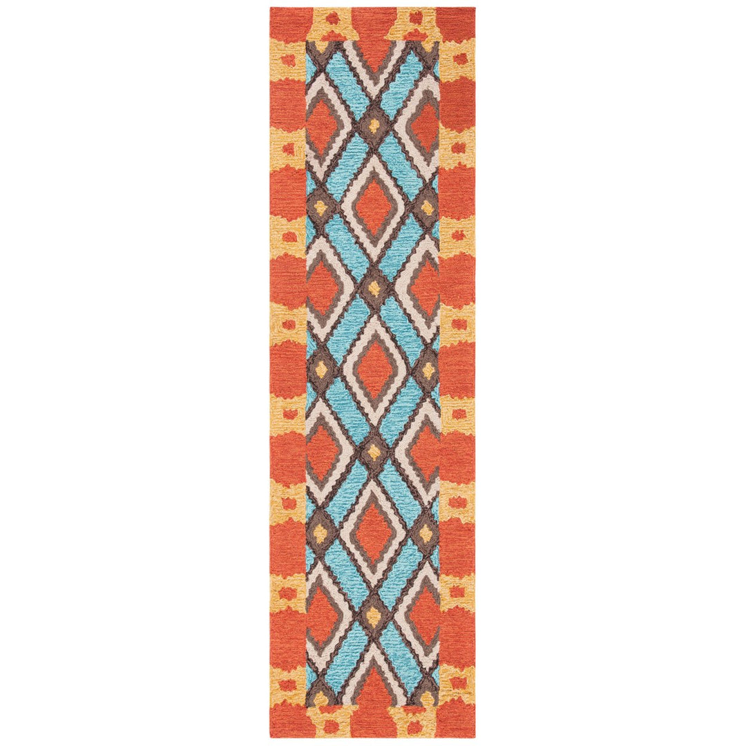 SAFAVIEH Four Seasons FRS455L Light Blue / Red Rug Image 1