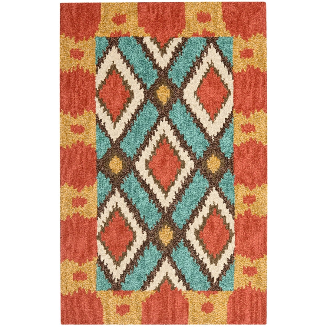 SAFAVIEH Four Seasons FRS455L Light Blue / Red Rug Image 10