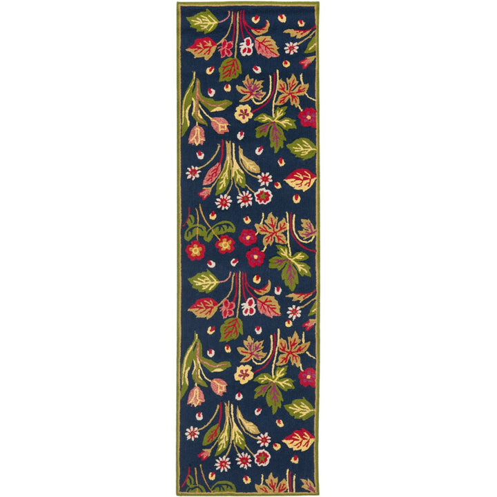 SAFAVIEH Four Seasons FRS465A Navy / Green Rug Image 5