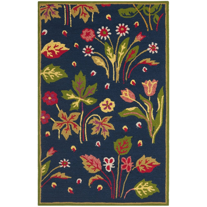 SAFAVIEH Four Seasons FRS465A Navy / Green Rug Image 10