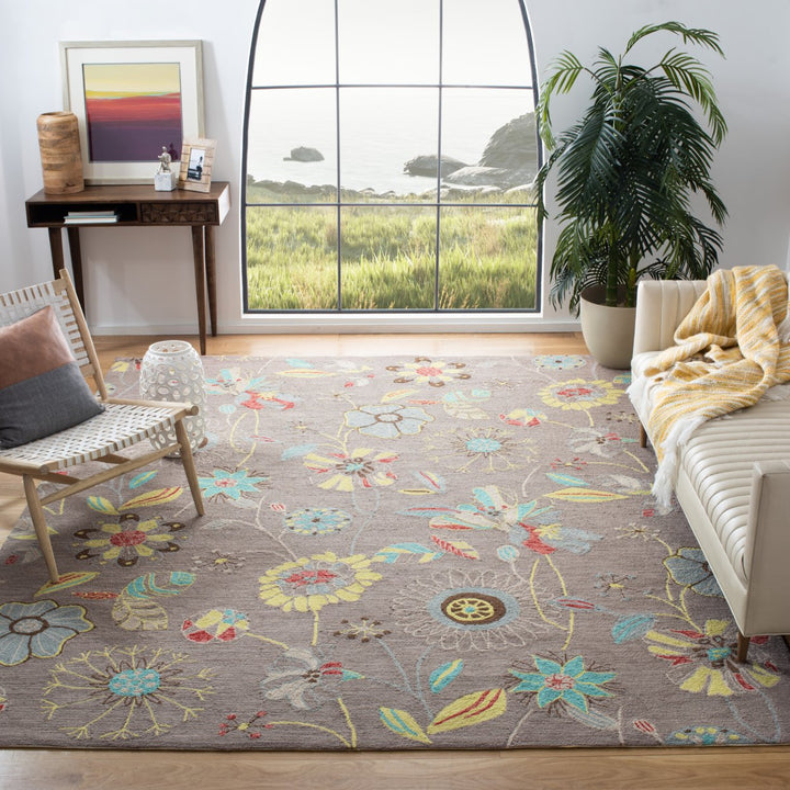 SAFAVIEH Four Seasons FRS482A Grey / Blue Rug Image 1