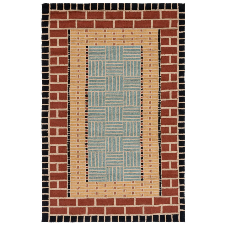 SAFAVIEH Four Seasons FRS476A Brown / Blue Rug Image 11