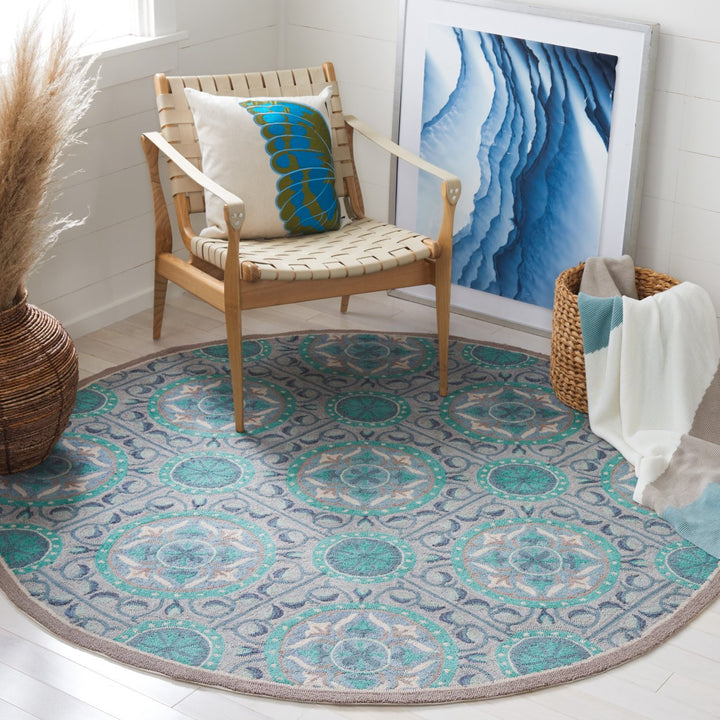 SAFAVIEH Four Seasons FRS485D Mint / Aqua Rug Image 8