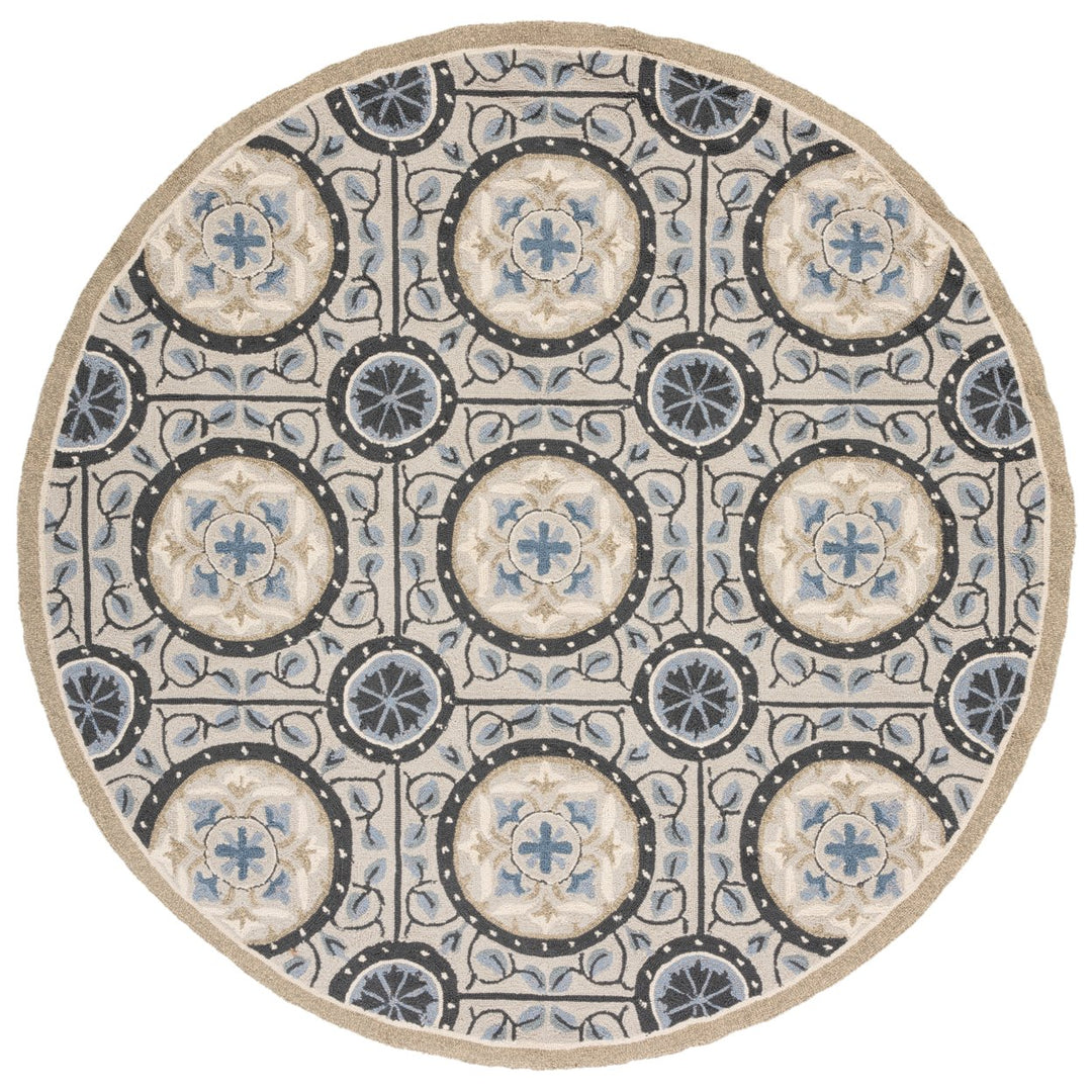 SAFAVIEH Four Seasons FRS485E Cement / Blue Rug Image 4