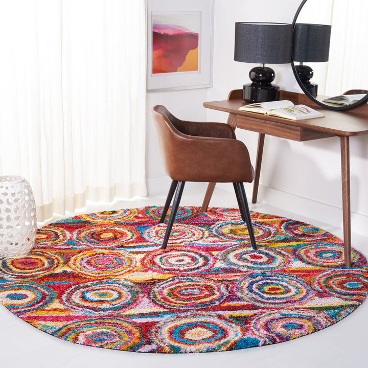 SAFAVIEH Fiesta Shag Collection FSG359M Multi Rug Image 2