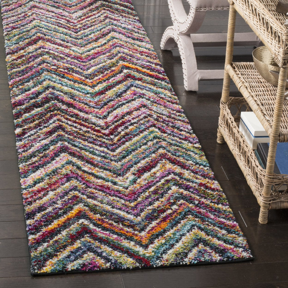 SAFAVIEH Fiesta Shag Collection FSG363M Multi Rug Image 2