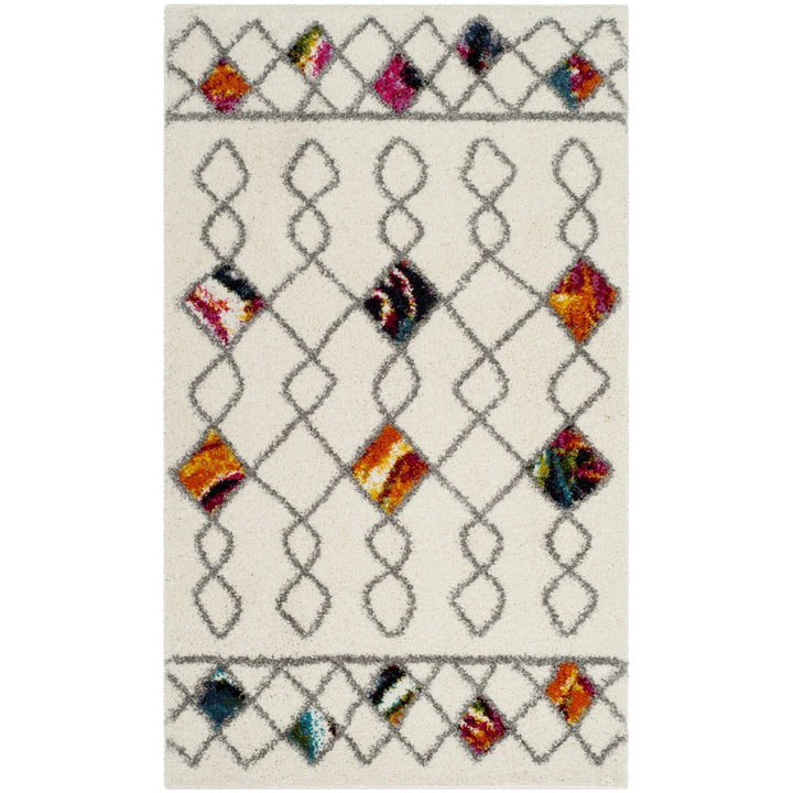 SAFAVIEH Fiesta Shag FSG361A Cream / Multi Rug Image 5