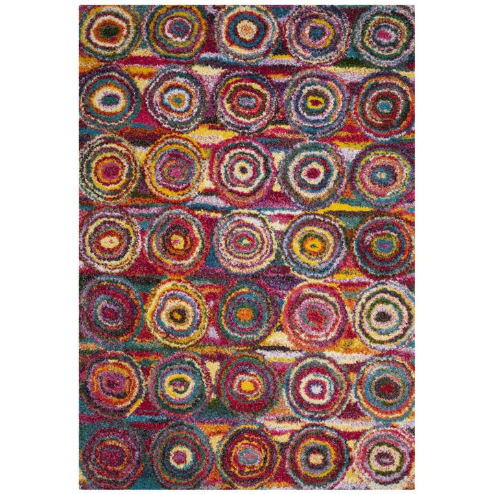 SAFAVIEH Fiesta Shag Collection FSG359M Multi Rug Image 1