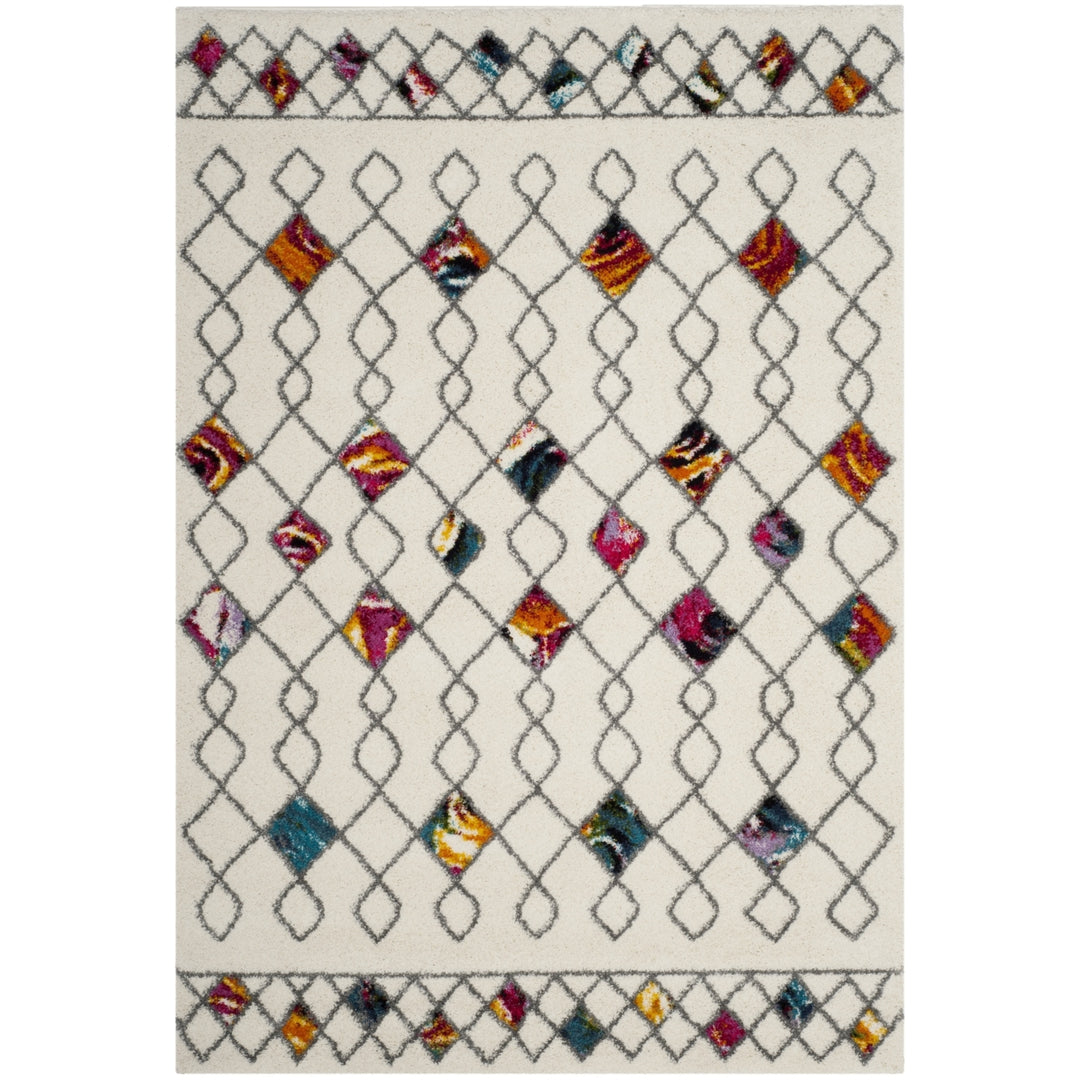 SAFAVIEH Fiesta Shag FSG361A Cream / Multi Rug Image 6