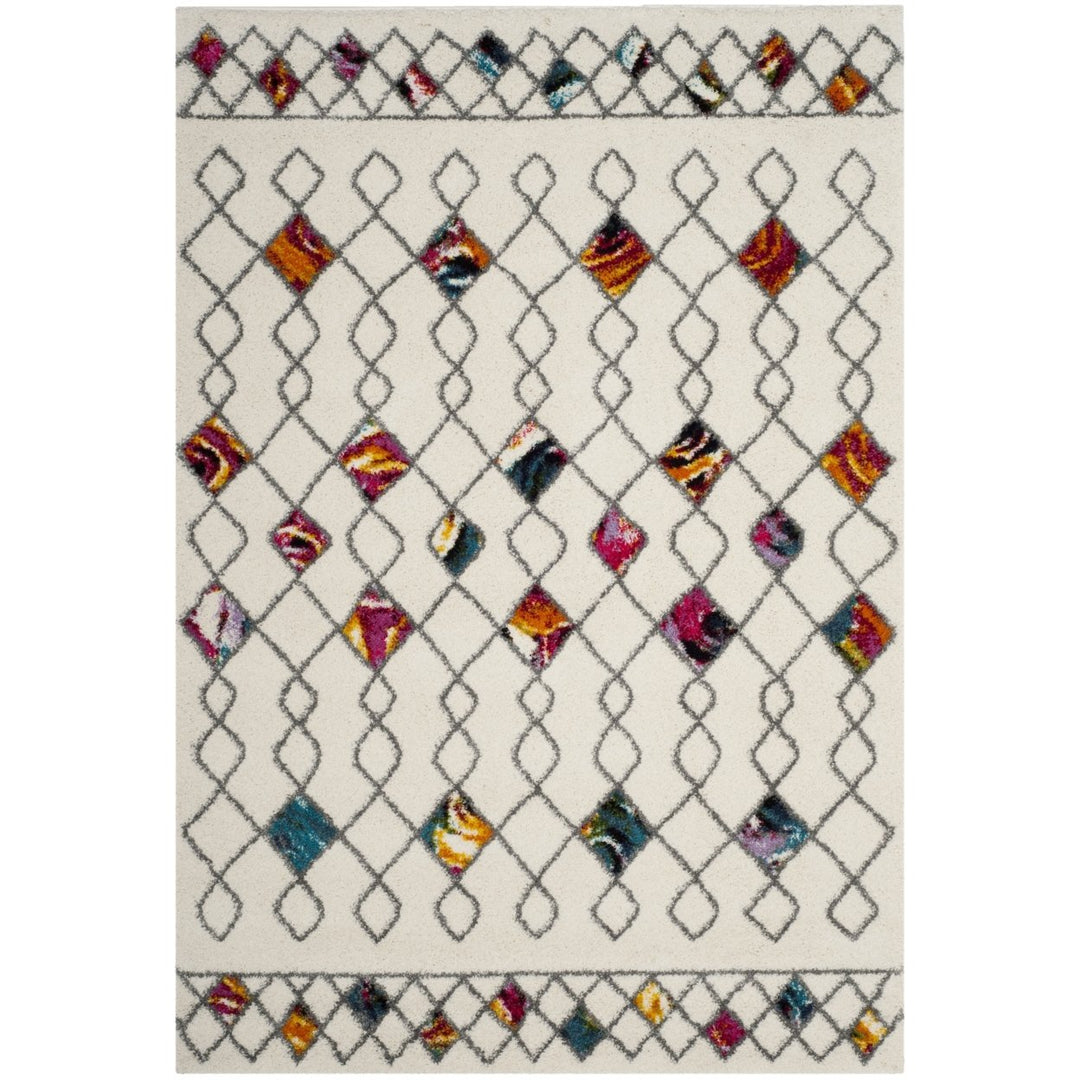 SAFAVIEH Fiesta Shag FSG361A Cream / Multi Rug Image 1