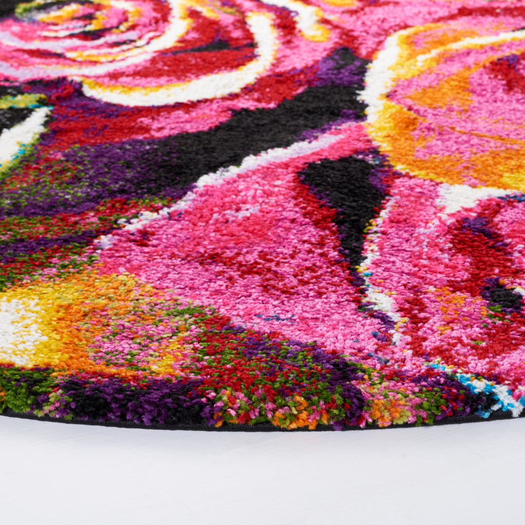 SAFAVIEH Fiesta Shag FSG366B Fuchsia / Multi Rug Image 6