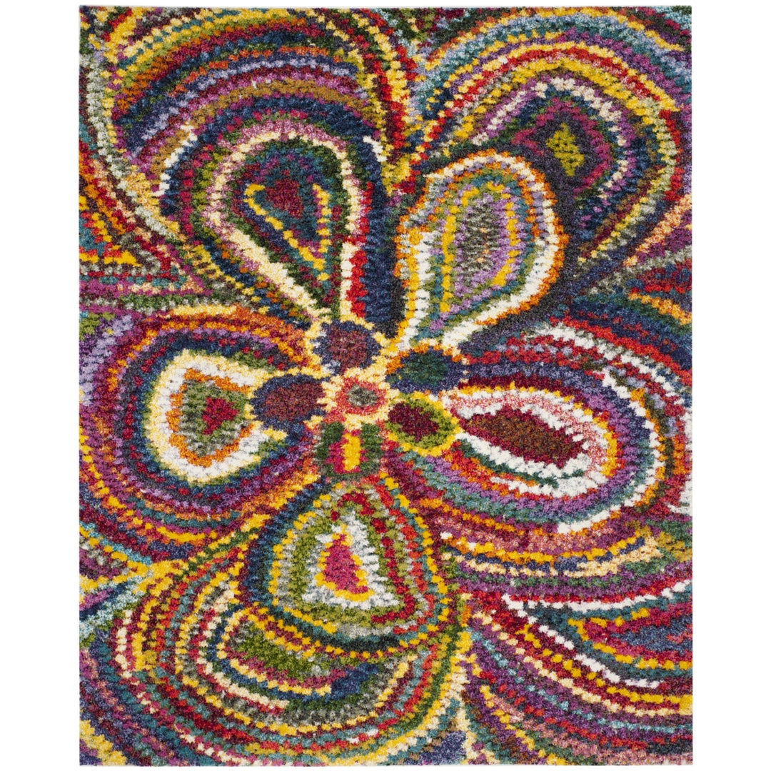 SAFAVIEH Fiesta Shag Collection FSG383M Multi Rug Image 1