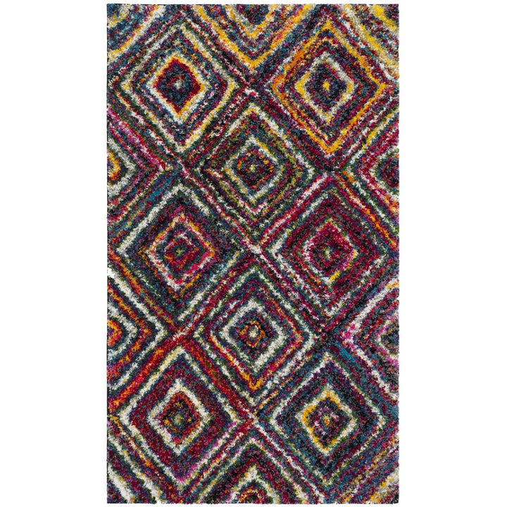 SAFAVIEH Fiesta Shag Collection FSG384M Multi Rug Image 1