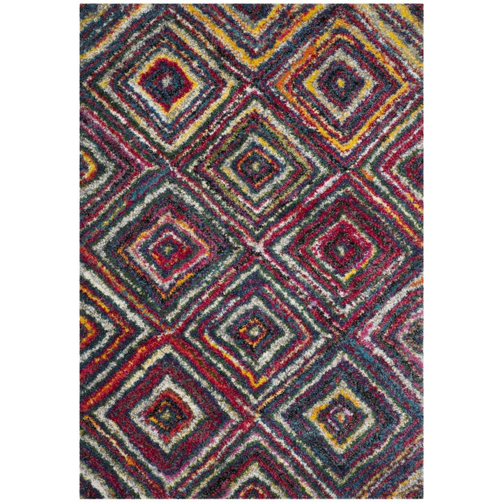 SAFAVIEH Fiesta Shag Collection FSG384M Multi Rug Image 1