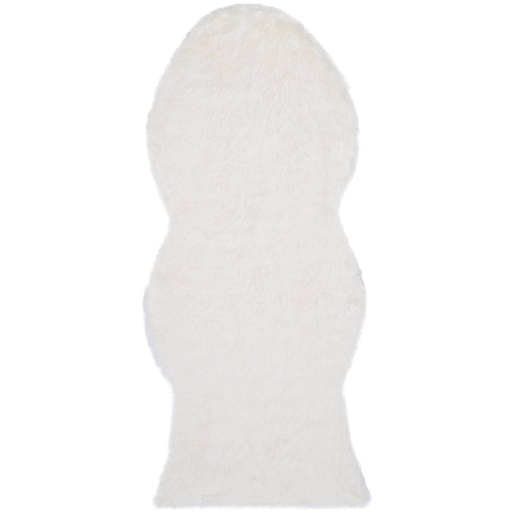 SAFAVIEH Faux Sheep Skin Collection FSS115A Ivory Rug Image 3