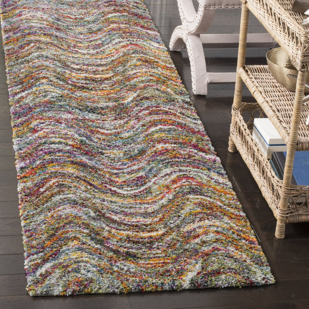 SAFAVIEH Fiesta Shag Collection FSG386M Multi Rug Image 2