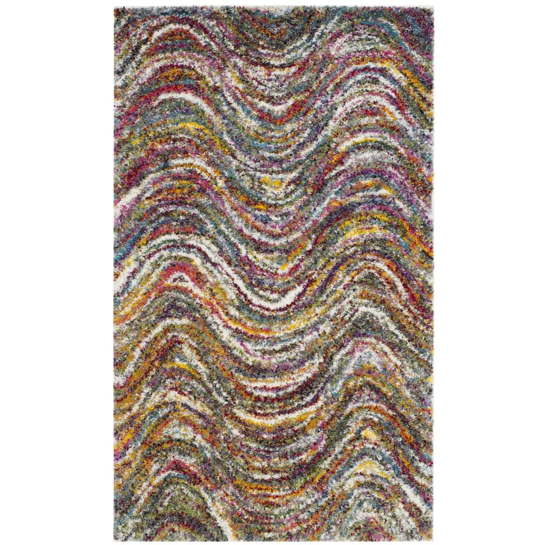 SAFAVIEH Fiesta Shag Collection FSG386M Multi Rug Image 5