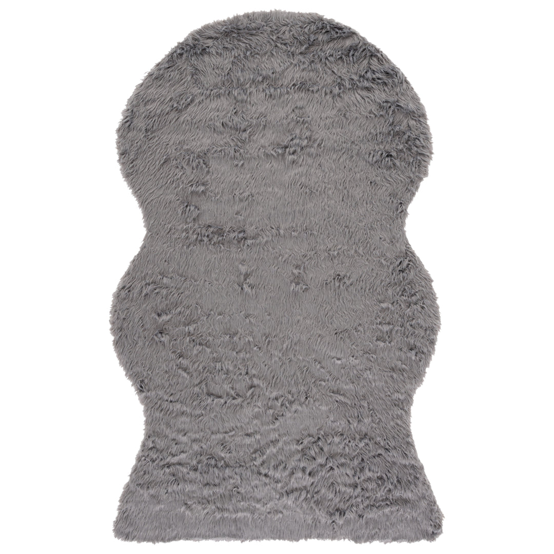 SAFAVIEH Faux Sheep Skin Collection FSS115D Grey Rug Image 8