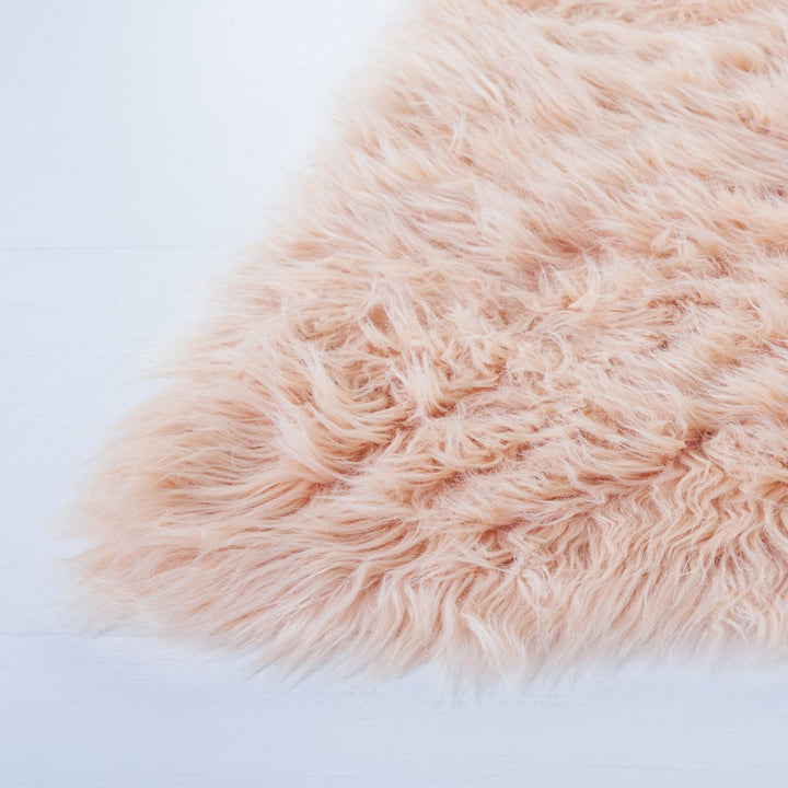 SAFAVIEH Faux Sheep Skin FSS115U Light Pink Rug Image 3