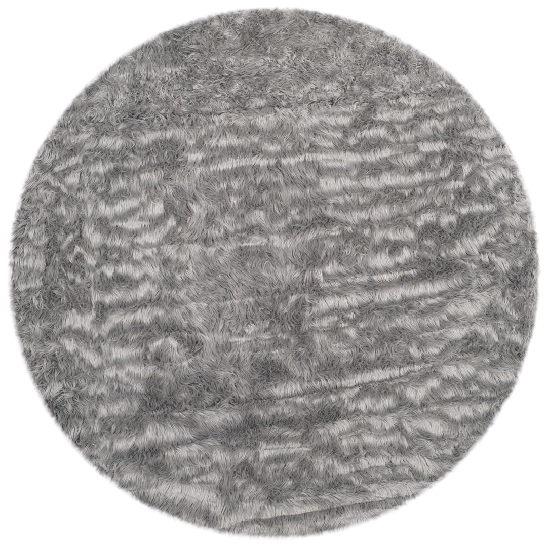 SAFAVIEH Faux Sheep Skin Collection FSS235D Grey Rug Image 1