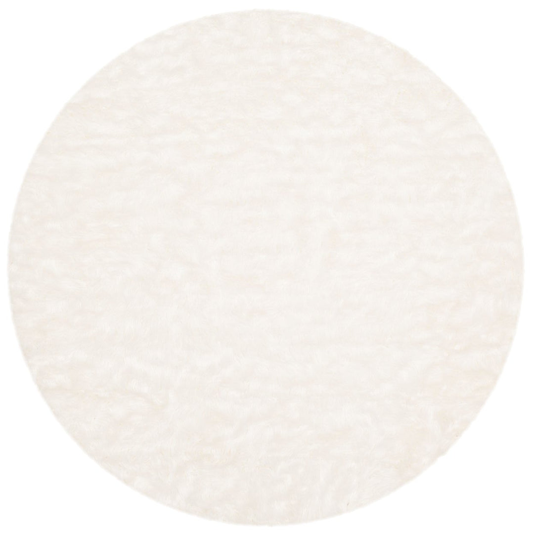 SAFAVIEH Faux Sheep Skin Collection FSS235A Ivory Rug Image 1