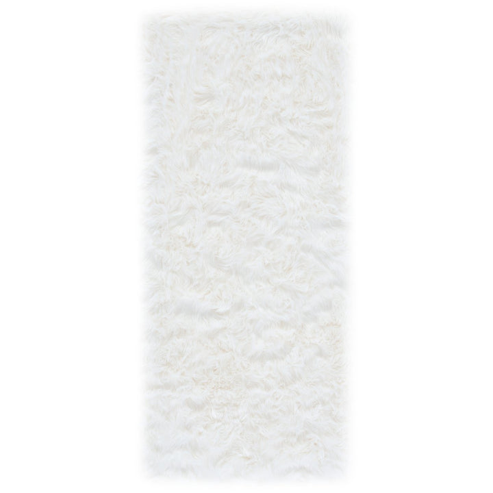 SAFAVIEH Faux Sheep Skin Collection FSS235A Ivory Rug Image 1