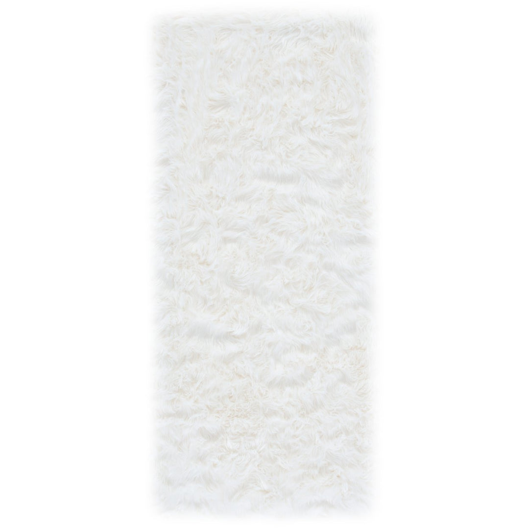 SAFAVIEH Faux Sheep Skin Collection FSS235A Ivory Rug Image 1