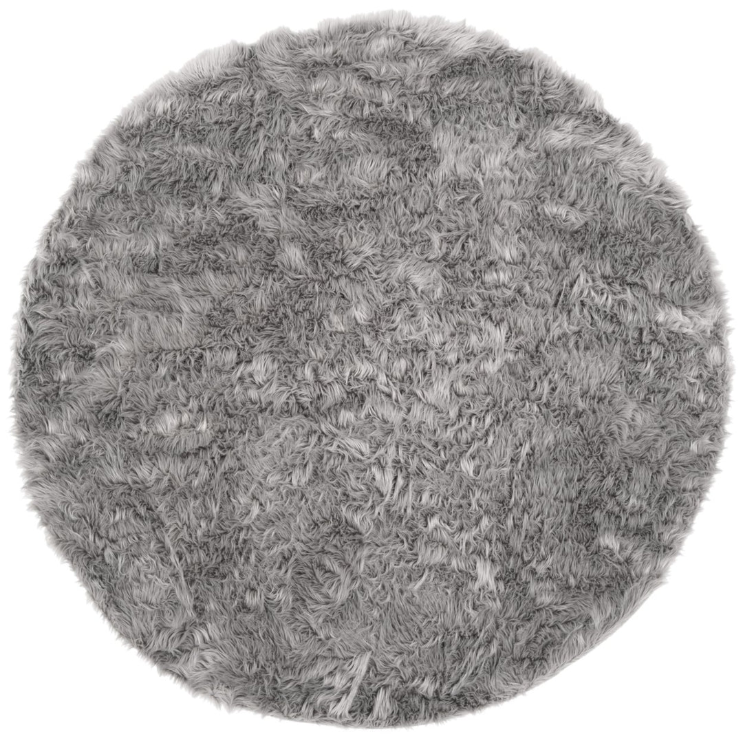 SAFAVIEH Faux Sheep Skin Collection FSS235D Grey Rug Image 4