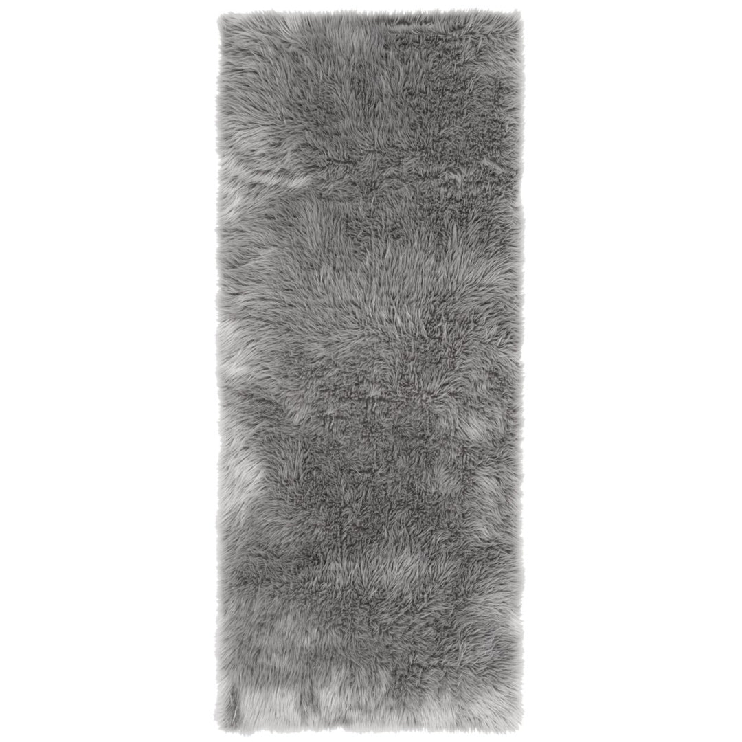 SAFAVIEH Faux Sheep Skin Collection FSS235D Grey Rug Image 5