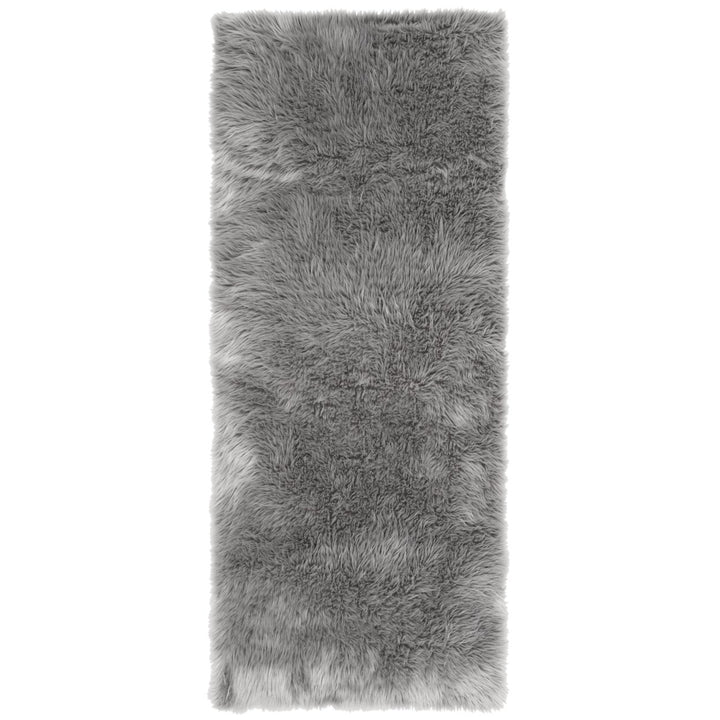 SAFAVIEH Faux Sheep Skin Collection FSS235D Grey Rug Image 5