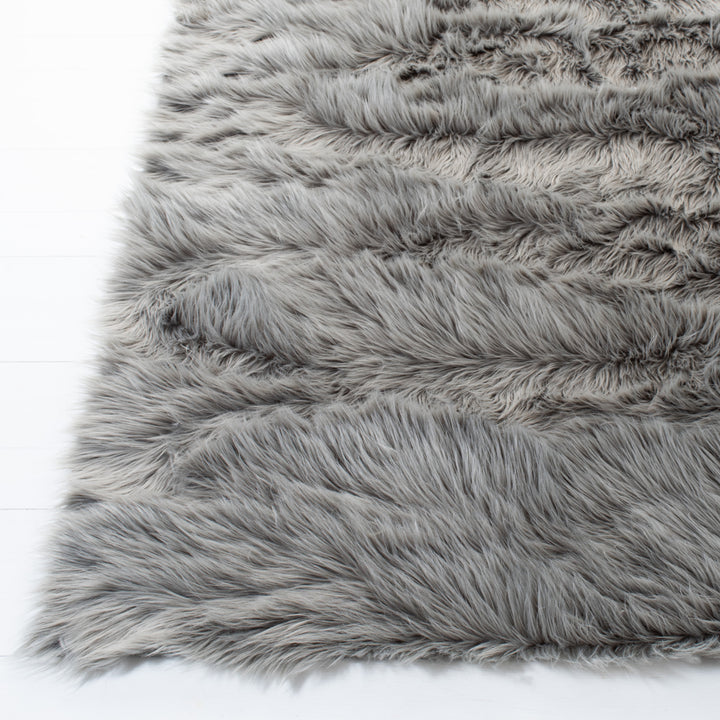 SAFAVIEH Faux Sheep Skin Collection FSS235D Grey Rug Image 6