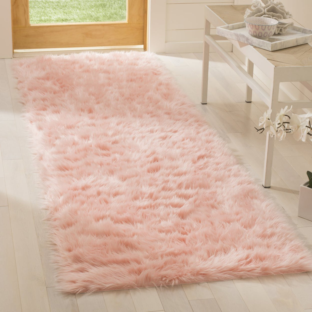 SAFAVIEH Faux Sheep Skin Collection FSS235G Pink Rug Image 3