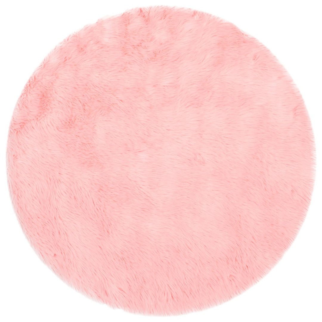 SAFAVIEH Faux Sheep Skin Collection FSS235G Pink Rug Image 4