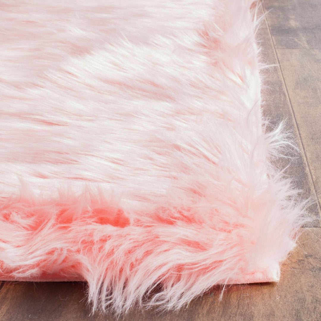 SAFAVIEH Faux Sheep Skin Collection FSS235G Pink Rug Image 6