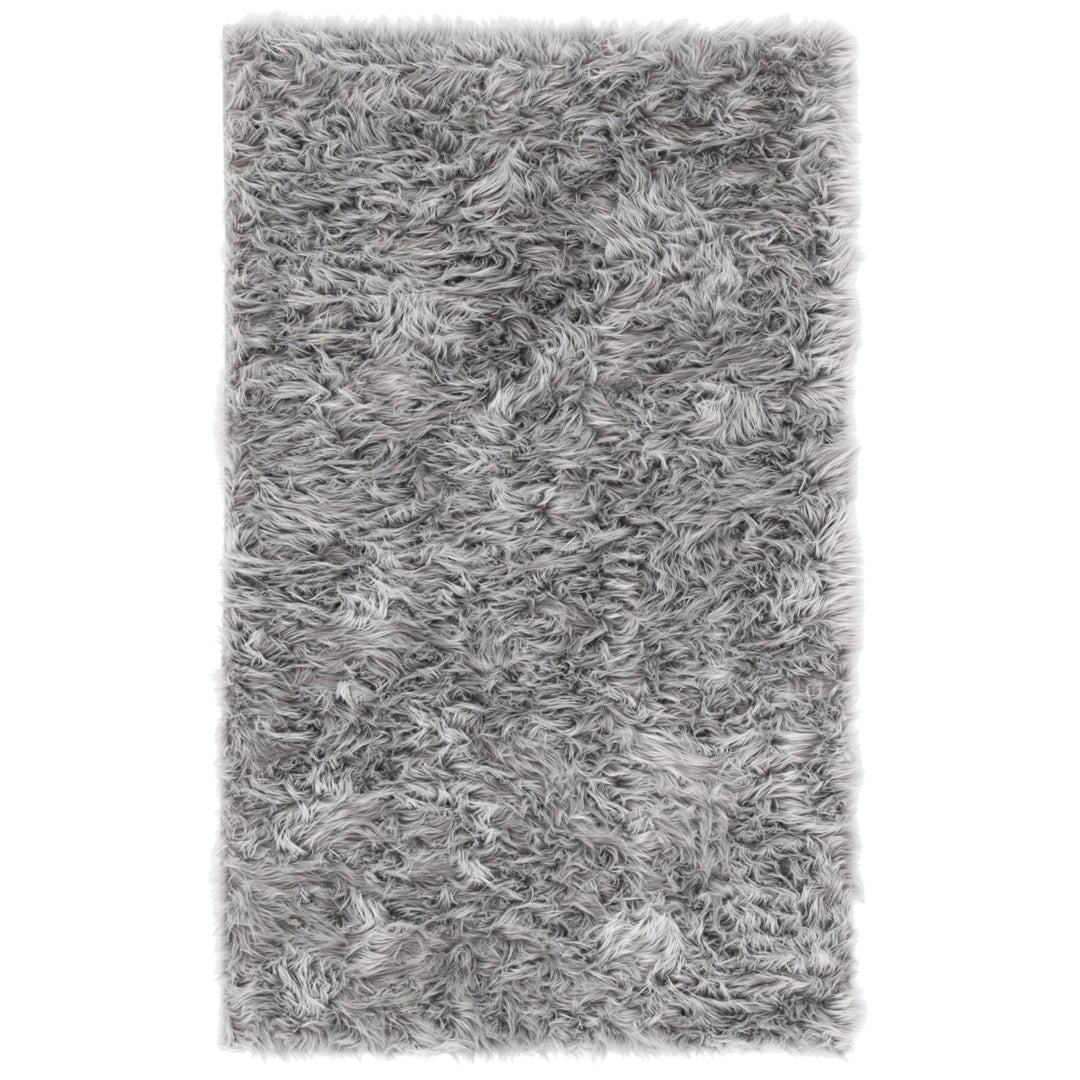 SAFAVIEH Faux Sheep Skin Collection FSS235D Grey Rug Image 1