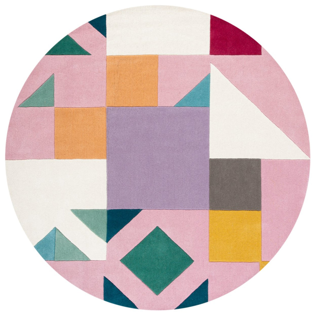 SAFAVIEH Fifth Avenue FTV118A Handmade Pink / Multi Rug Image 1