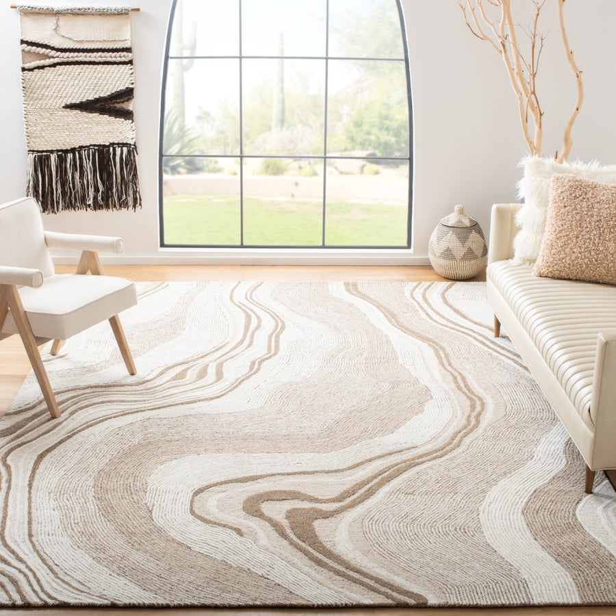 SAFAVIEH Fifth Avenue FTV121B Handmade Beige / Ivory Rug Image 1