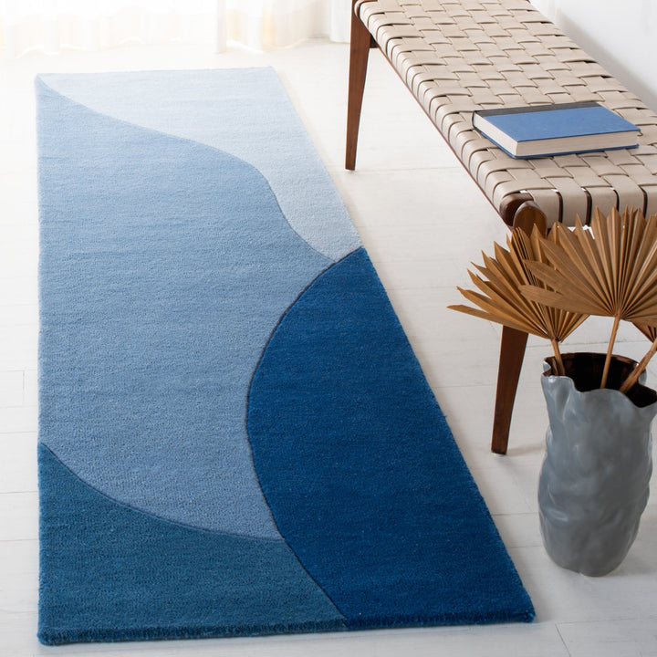 SAFAVIEH Fifth Avenue FTV117M Handmade Blue Rug Image 10