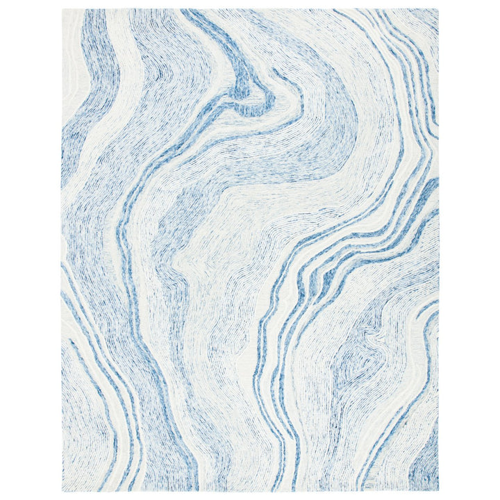 SAFAVIEH Fifth Avenue FTV121M Handmade Blue / Ivory Rug Image 10