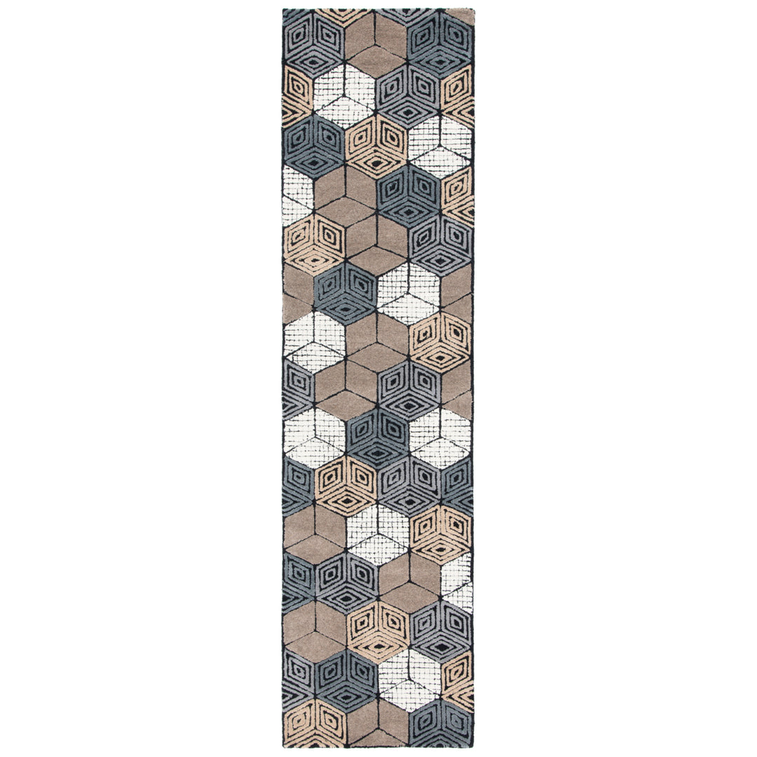 SAFAVIEH Fifth Avenue FTV130F Handmade Ivory / Grey Rug Image 5